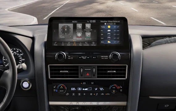 2023 Nissan Armada touchscreen and front console | Horace Nissan in Farmington NM